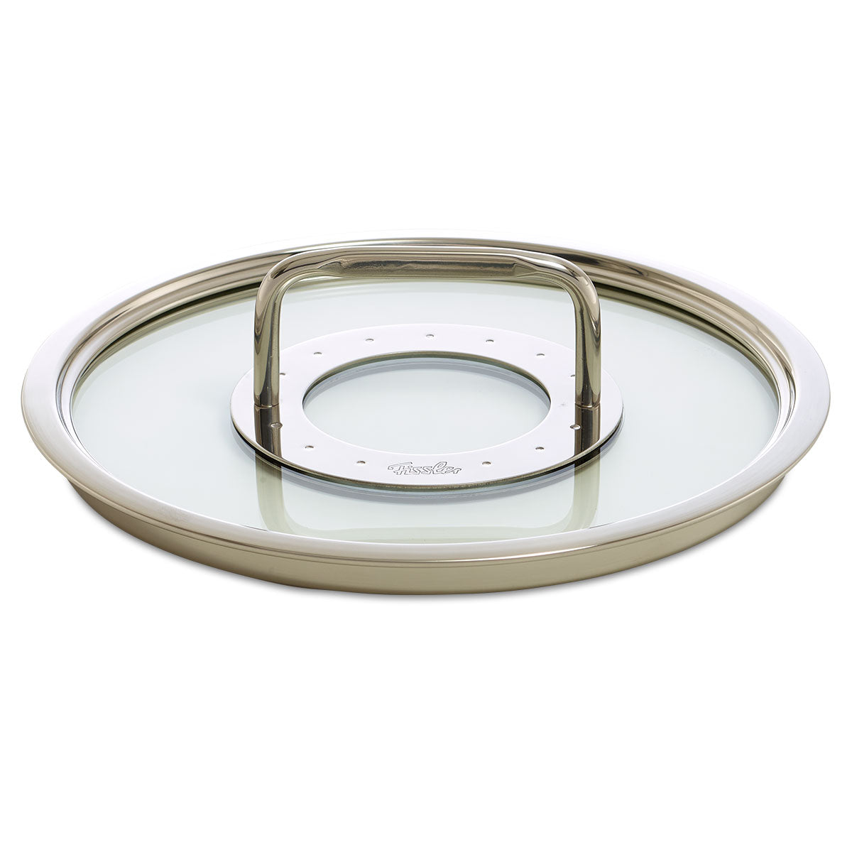 Fissler Bonn Glasdeckel 16 cm, Klarsichtdeckel mit breitem Edelstahlrand und stabilem, gewölbtem Griff - deutsches Präzisionskochgeschirr.