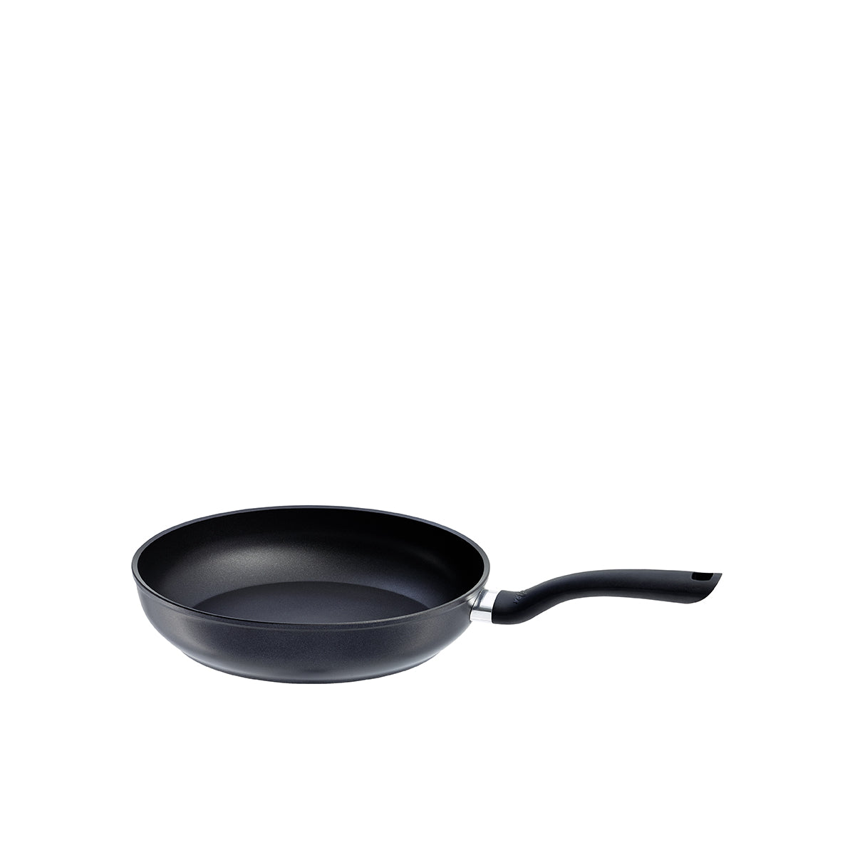 Fissler Cenit® Black Induction Pan with non-stick coating and ergonomic handle, showcasing German quality.