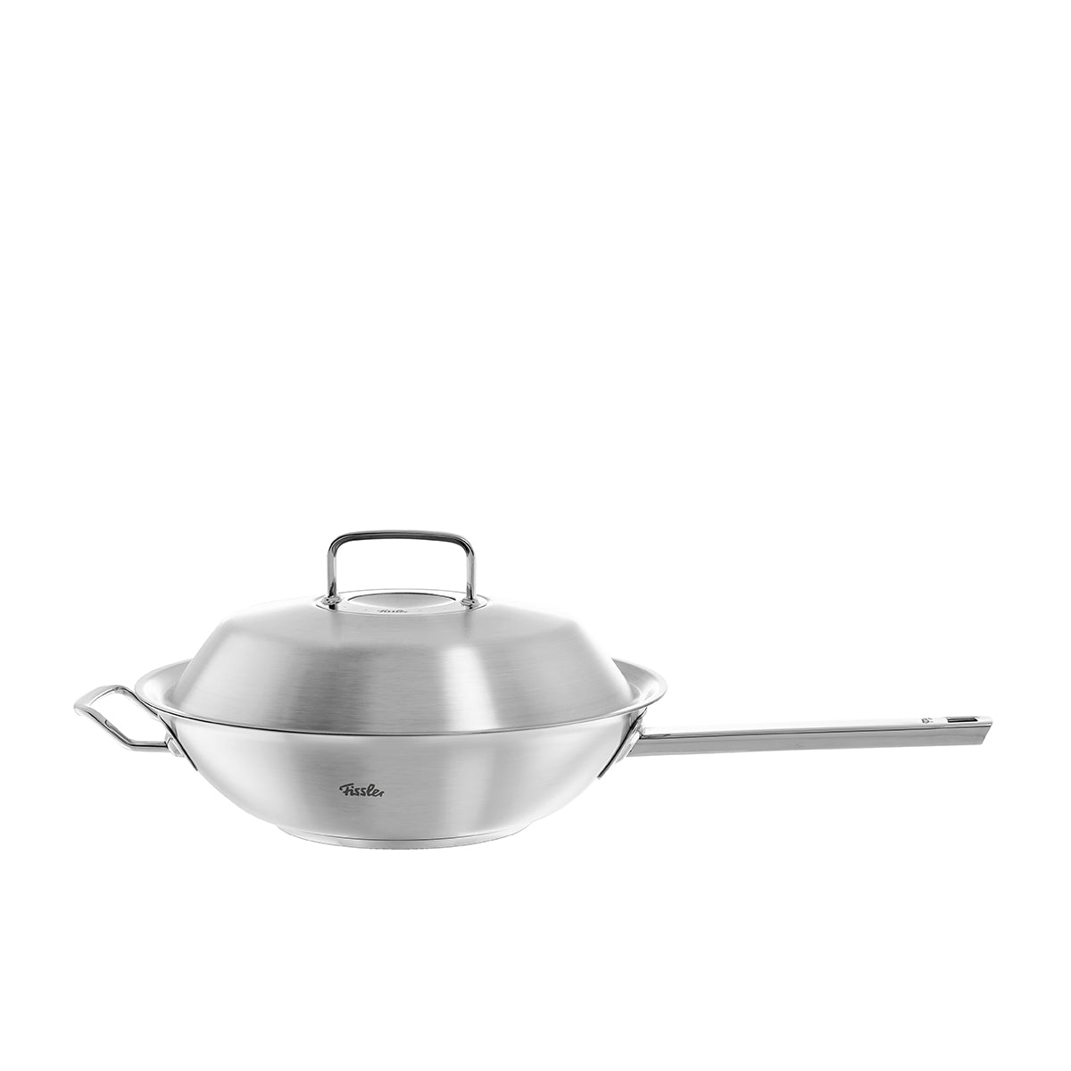Original-Profi Collection® Wok (30cm) aus Edelstahl mit Metalldeckel, Griff & Seitengriff - langlebig, zeitlos & spülmaschinenfest.