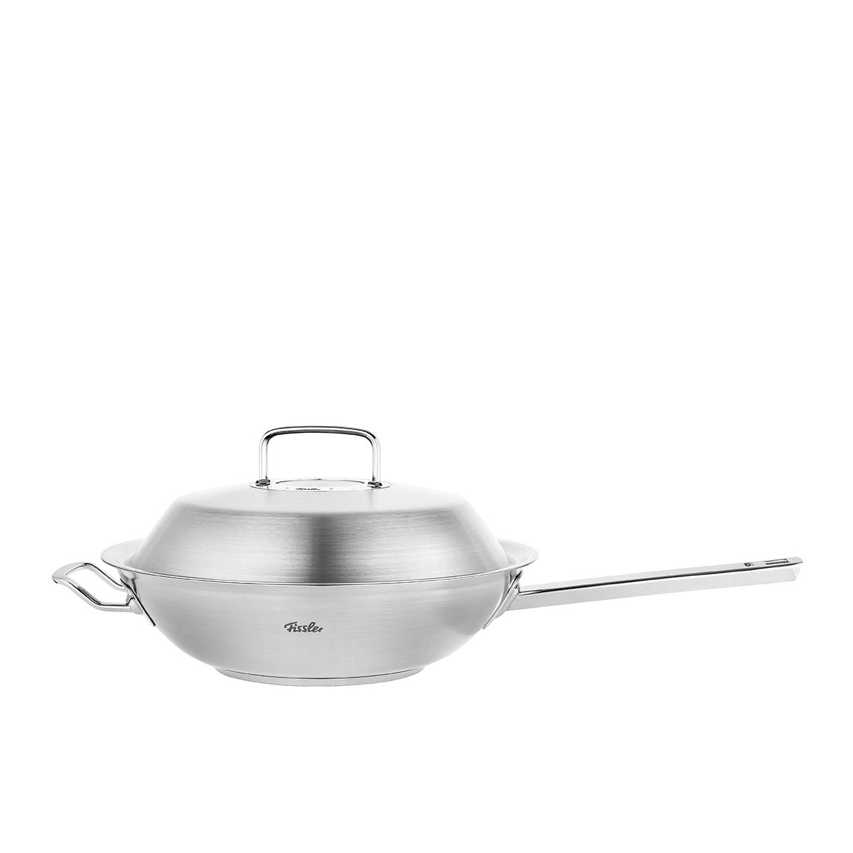 Fissler Original-Profi Collection® Wok 30cm, Edelstahl, Metalldeckel, langer Griff - innovative Qualität "Made in Germany".